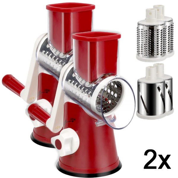 2x Feliator, răzătoare și tocător 3-în-1 pentru legume | CUTERO