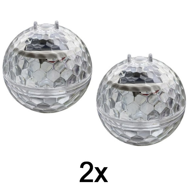 2x Minge disco solară DISCOGLO – Iluminat elegant și distractiv pentru orice spațiu!