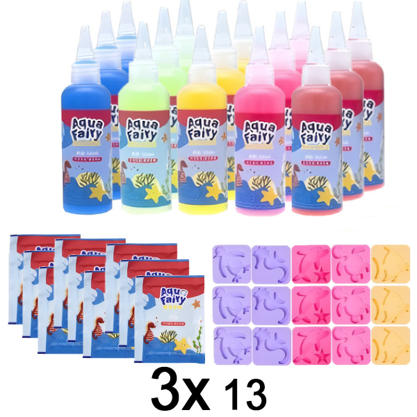 3x Set pentru fabricat jucării cu apă pentru copii (13 bucăți) | GELPLI