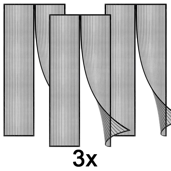 3x Plasa de tantari magnetica pentru usi | INSECTPROTECT