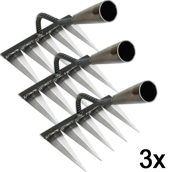 3x Unealtă multifuncțională pentru întreținerea solului în grădină | PRONGSPRO