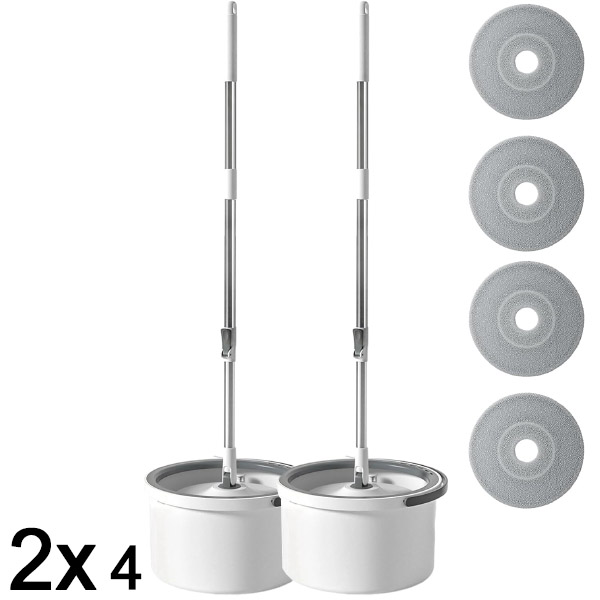 2x Set mop rotativ cu găleată | TIDYBROOM