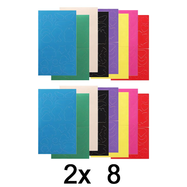 2x Patch-uri autoadezive pentru repararea hainelor (8x Culori multiple) | ZAKRPKA