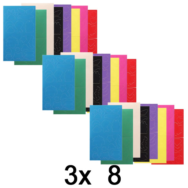 3x Patch-uri autoadezive pentru repararea hainelor (8x Culori multiple) | ZAKRPKA
