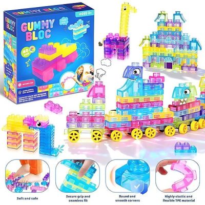 Blocuri de construcție moi și flexibile - 40 buc., TPE, vârsta 3+ | JELLYFUN